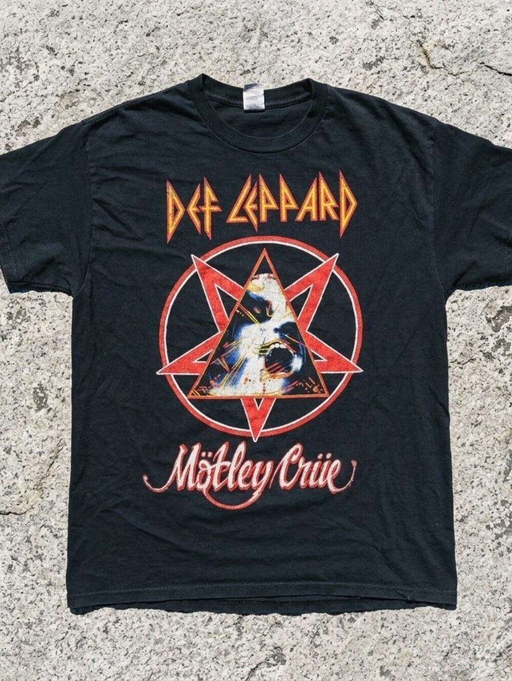 Def Leppard Motley Crue Poison The Stadium Tour 2022 Concert Band Shirt L